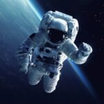 astronaut floating in space