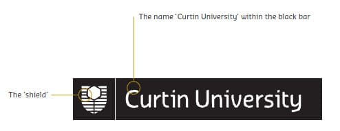 Monochrome Curtin logo (black and white)