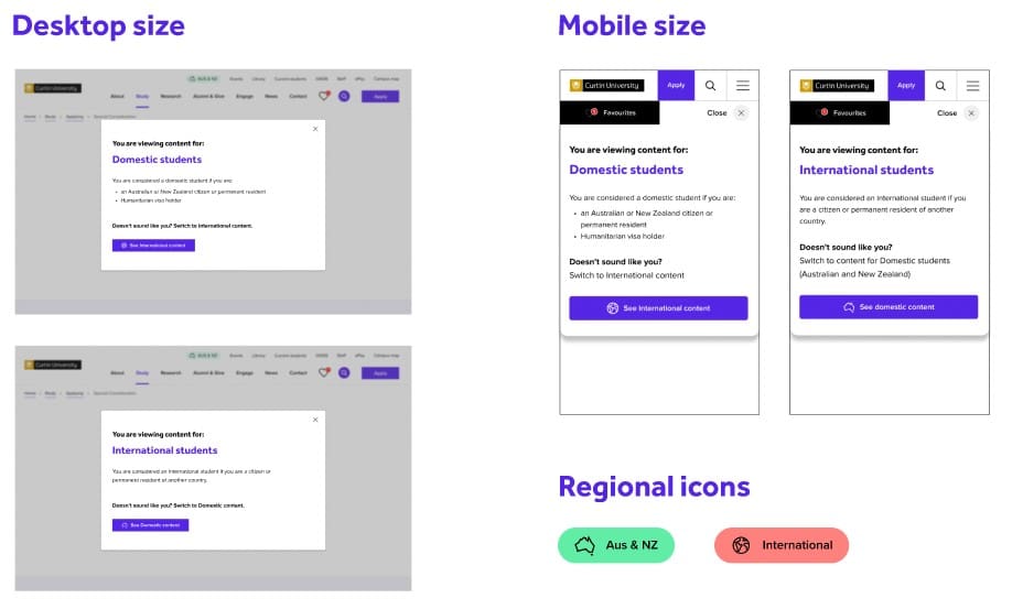 Regional selector