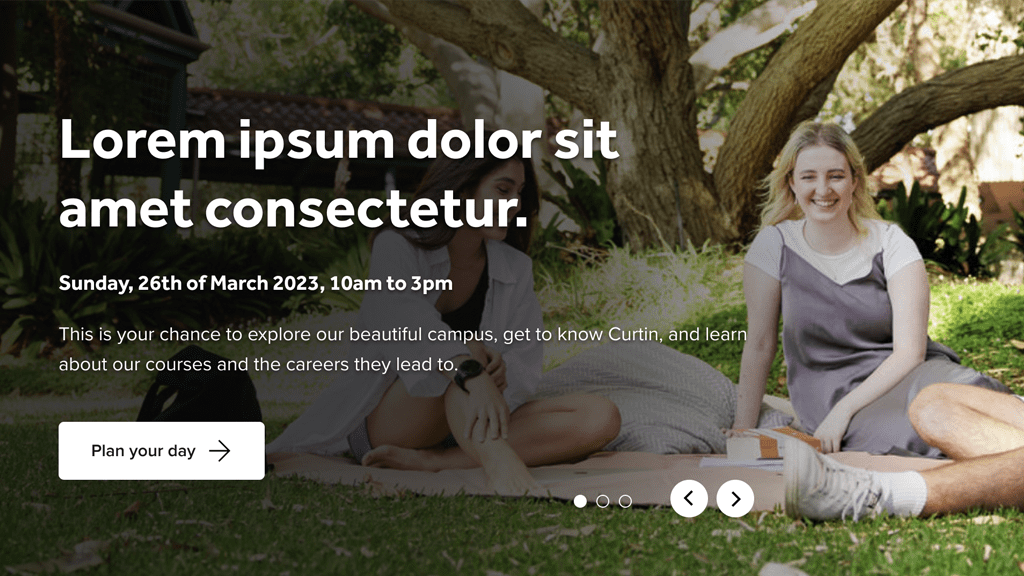 Homepage masthead