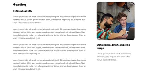 Paragraph of text with image to the right